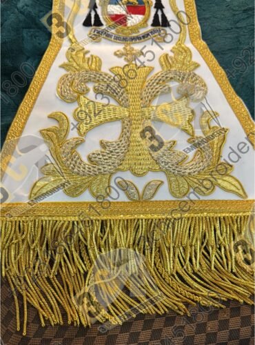 Luxury hand embroidered goldwork church embroidery for Catholic liturgical vestments and banners made for France, Spain and Europe
