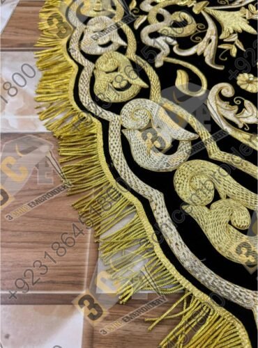 Luxury hand embroidered goldwork church embroidery for Catholic liturgical vestments and banners made for France, Spain and Europe