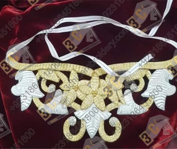 Hand embroidered goldwork liturgical textile for Catholic churches in the United Kingdom and Europe